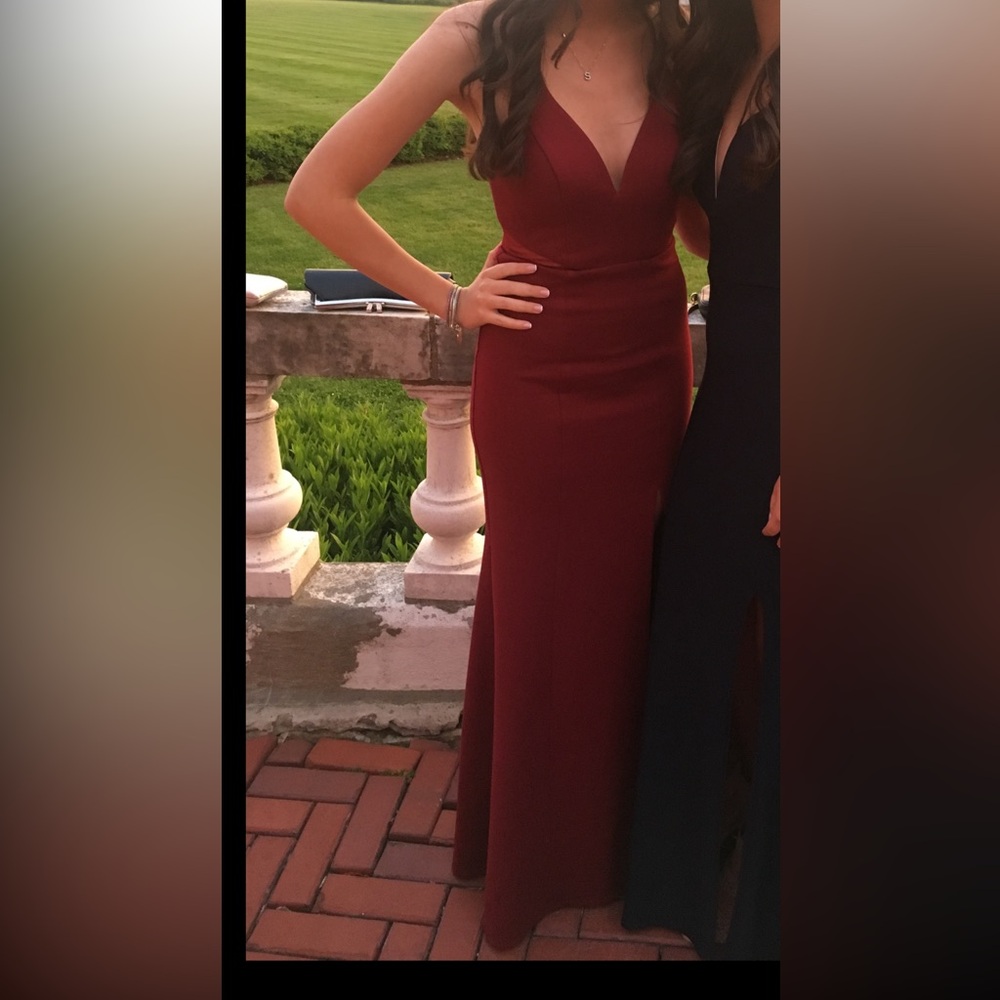 Burgundy Bariano Australia evening gown size XS